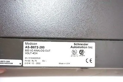 NEW SCHNEIDER ELECTRIC MODICON AS-B872-200 OUTPUT MODULE ASB872200