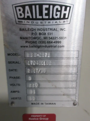 Used BAILEIGH WSB-2575 BELT SANDER Grinders (misc) Minnesota US | Machinesused.com #1275540