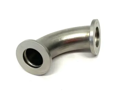 USED AGILENT STAINLESS STEEL 90-DEGREE ELBOW FITTING NW16 1.5" CLEARANCE