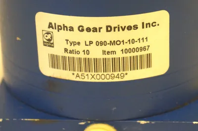 USED ALPHA GEAR DRIVES LP090-M01-10-111 GEAR BOX LP090M0110111