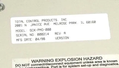USED TOTAL CONTROL PRODUCTS GCK-PMO-000 COMMUNICATION MODULE GCKPMO000