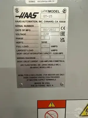 Used 2022 HAAS ST-15 CNC Lathes Arizona US | KD Machinery #1325158