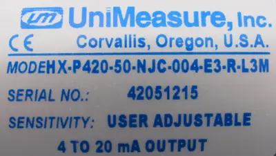 NEW UNIMEASURE HX-P420-50-NJC-004-E3-R-L3M POSITION TRANSDUCER