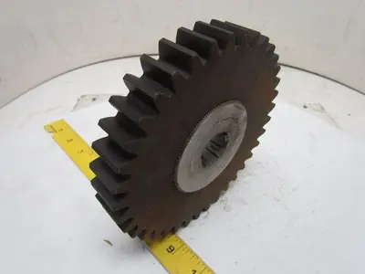 37T-C-3154M Phenolic Spur Gear 37T 6DP 20° 1" Face 6-1/2" OD Metal Spline Hub