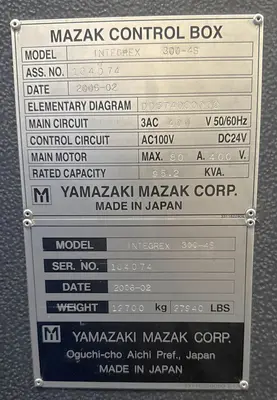 Used 2006 MAZAK INTEGREX 300 IV S 5-Axis or More CNC Lathes Illinois US | Aucto #1307350