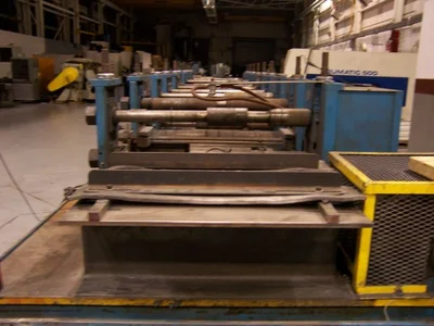 9 STAND DAHLSTROM ROLL FORMER, 30" ROLL SPACE, 2" DIA ROLLERS, AMS CONTROL, MINSTER AIR CLUTCH/BRAKE