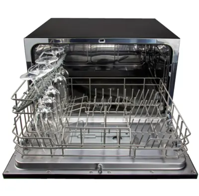 Magic Chef BLACK ELECTRONIC COUNTERTOP 120-VOLT DISHWASHER WITH 6-CYCLES, 6 PLACE SETTINGS CAPACITY