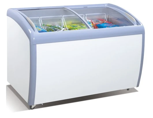 76-0021 Ancaster XS360YX 2 Door Self Contained Glass Top Freezer Case