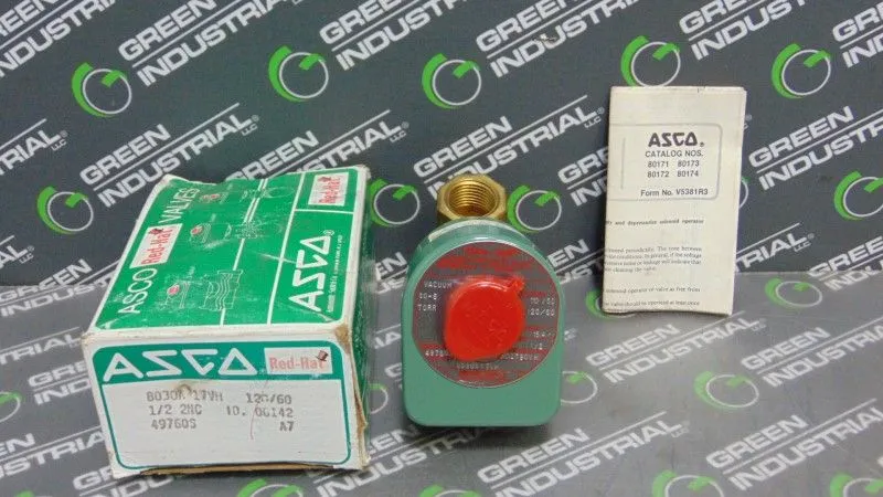 ASCO 8030A17VH Red Hat Solenoid Valve New NIB
