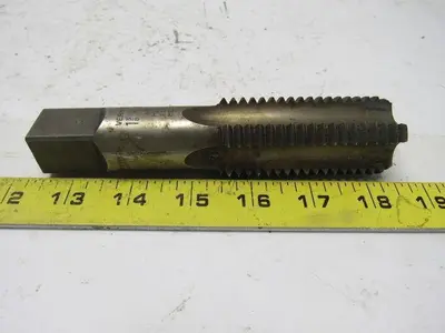 Vermont 1-3/8-6 2pc 4 Flute Tap Set Taper Plug Bottom HHS Bright
