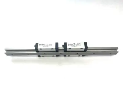 Used igus drylin® T Standard Carriage 2x, 16-1/8" Rail MISSING CLAMPS Slides Michigan US | Maverick Industrial Sales #1397742