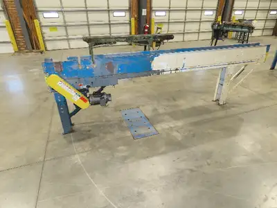 New London Engineering 7.5"x12' Plastic Roller Belt Accumulating Conveyor 30 FPM