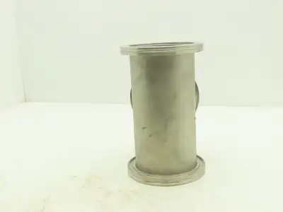 Pfeiffer Nor-Cal 3TISO100OF 4" Vacuum Tube ISO-K Flanged Pipe Tee 304 Stainless