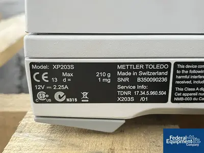 USED Mettler Toledo Metler Toledo Analytical Balance, Model XP203S