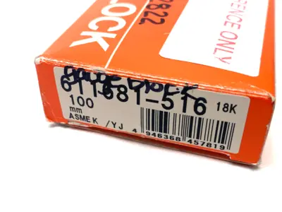 USED MITUTOYO RECTANGULAR GAGE BLOCK 100MM ASMEK/YJ