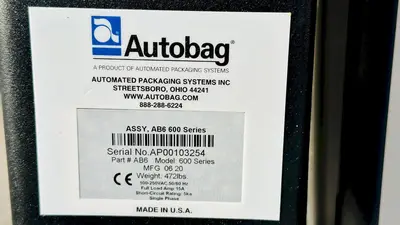 NEW 2020 AUTOMATED PACKAGING SYSTEMS AUTOBAG 600 W/ POWERED OUT-FEED CONVEYOR