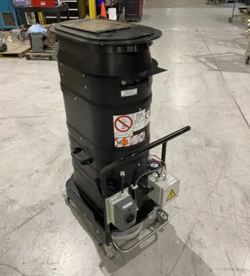 USED RUWAC CONTINUOUS DUTY INDUSTRIAL HEPA VACUUM 3HP 180CFM, QUIET OP.