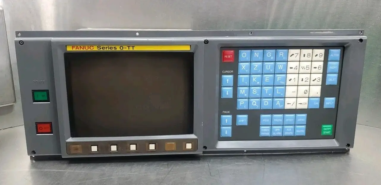 USED FANUC A02B-0091-C082 MDI/CRT UNIT W/A61L-0001-0092 DISPLAY MONITOR