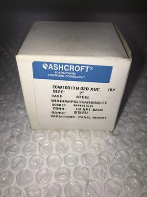NEW ASHCROFT 20W1001TH 02B XUC 15#