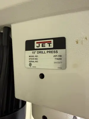 Jet 15" Drill Press Model JDP-15B
