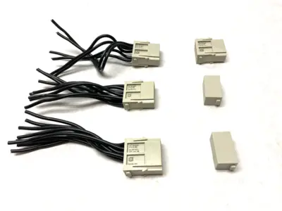 USED HARTING HOOD CONNECTOR ASSEMBLY W/ 4X 09140123001 PROTECTED MODULES