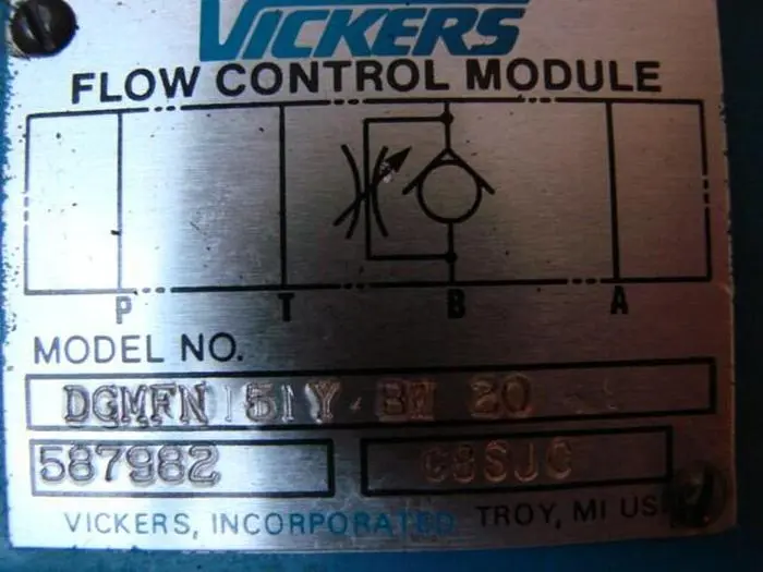 Used VICKERS DGMFN151YBW20 Valves/Fittings Michigan US | Ideal Machinery #599014