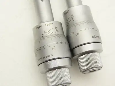 Mitutoyo 368-922 Holtest 3pt Micrometer Bore Gage .5-.65" .65-.8"  Set of 2