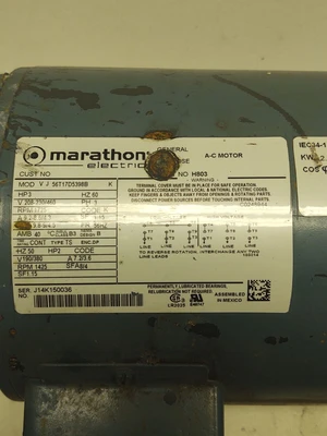 USED Marathon Electric VJ56T17D5398BK