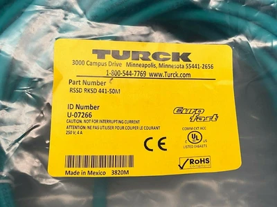 RSSD RKSD 441-50M | Turck  Double-Ended Cordset U-07266 - New