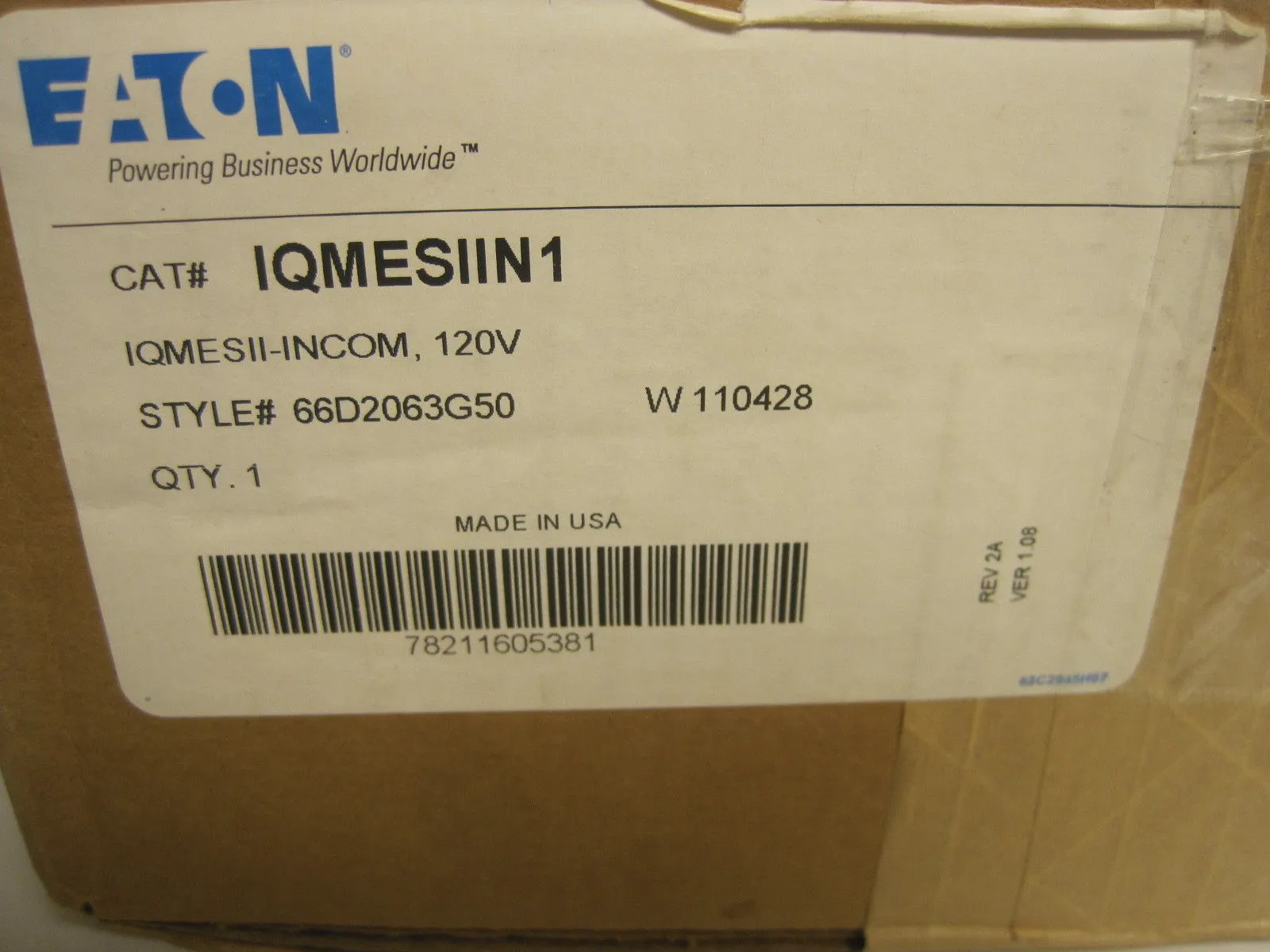 NEW EATON CORPORATION IQMESIIN1 METER
