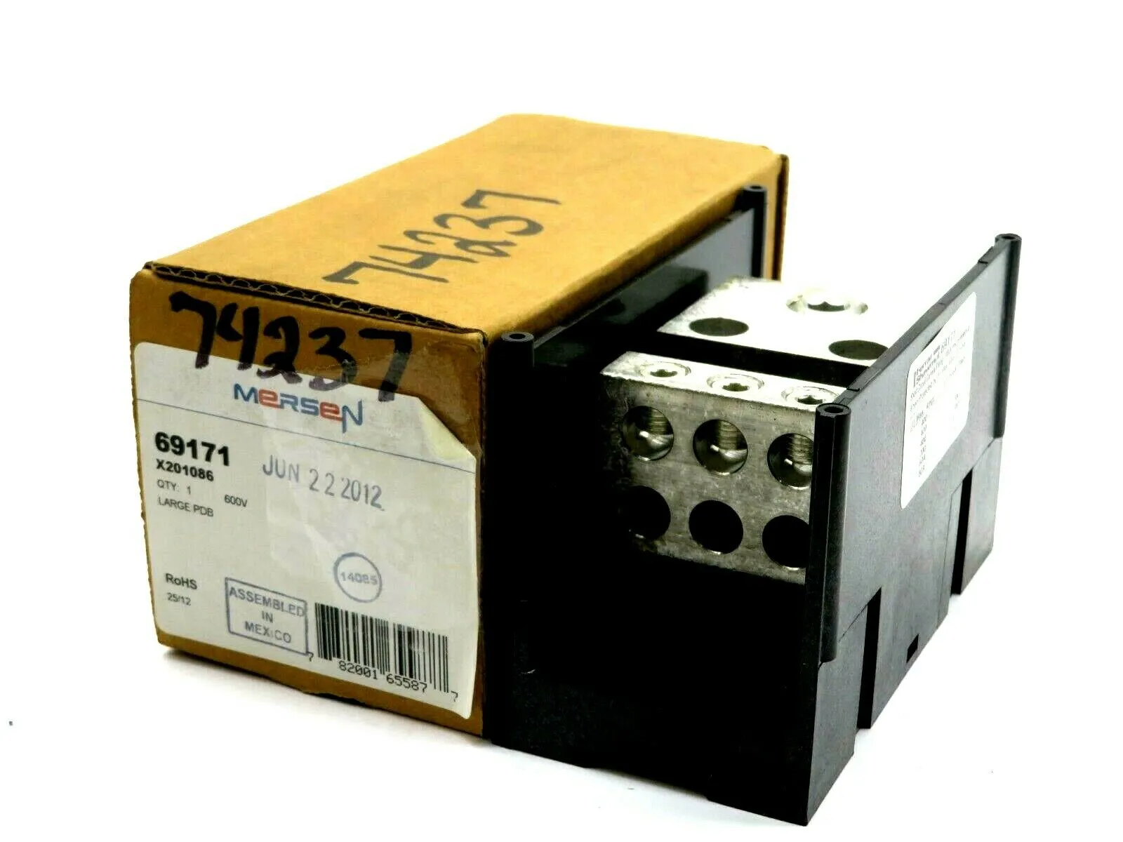 NEW MERSEN FERRAZ SHAWMUT 69171 DISTRIBUTION BLOCK 600V 1P