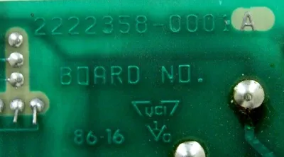 USED TEXAS INSTRUMENTS 2222357-0001 PC BOARD 22223570001 XU29 2222358-0001