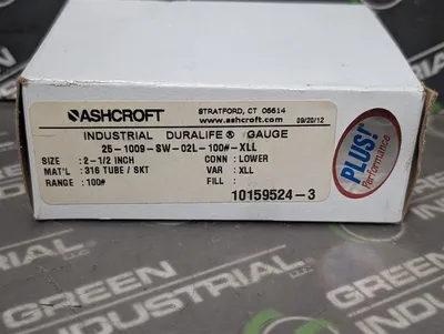 Ashcroft 25-1009-SW-02L-100#-XLL Duralife Gauge 0-100 PSI New NIB