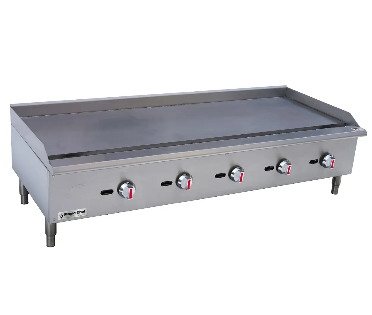 Magic Chef 60 IN. COMMERCIAL NATURAL GAS MANUAL COUNTERTOP GRIDDLE IN STAINLESS STEEL