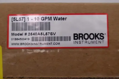 Brooks Instrument Flow Meter 1-10 GPM 2540A5L57SV  1” NEW WITH BOX STOCK G693