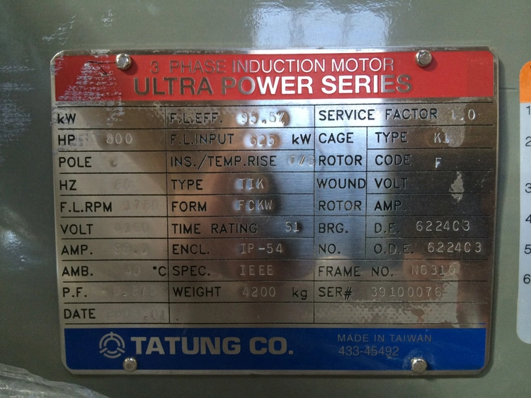 New | in-Stock TATUNG _UNKNOWN_ A.C. Motors Colorado US | Rogers Equipment Sales #1273919