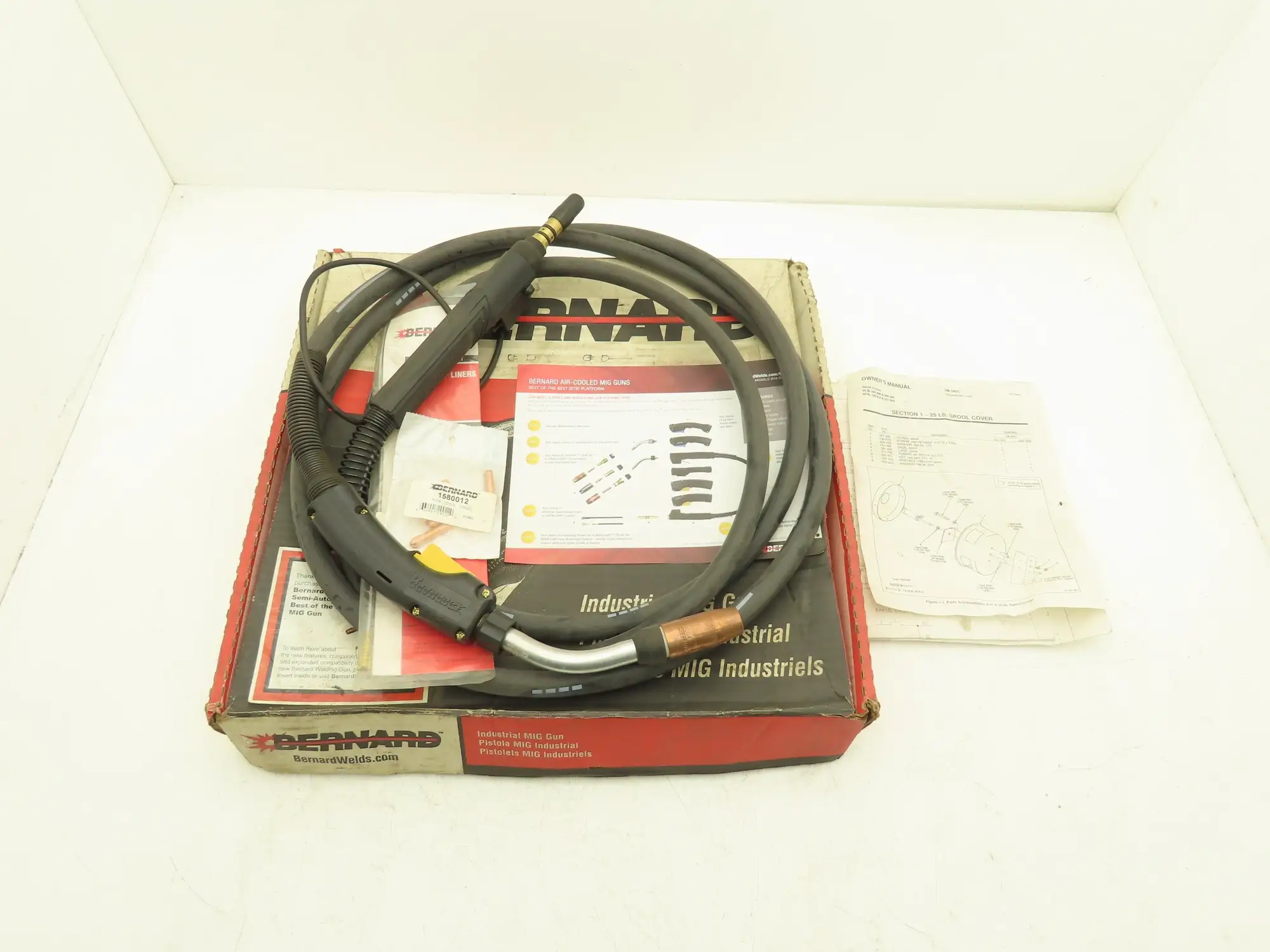 Bernard Q4015AE8EMC Mig Welding Gun 400A BTB 15' Compatible With Miller .45"