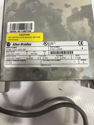 Allen-Bradley 2098-DSD-005-SE Ultra3000 Digital Servo Drive 120/240V 0-400Hz 1PH