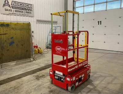 New | in-Stock 2026 MEC NANO10-XD ELECTRIC SCISSOR LIFT Scissor Lifters Alberta CA | Adcock Equipment #1417578