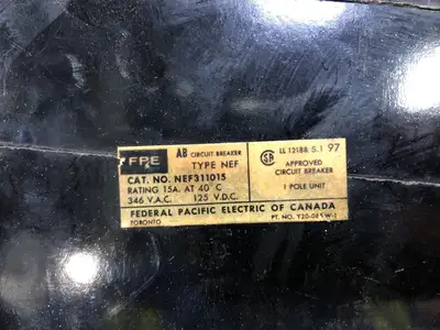 Used FEDERAL PIONEER NEF311015 Switchgears British Columbia CA | Lenmark #243982