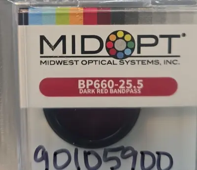 Midwest Optical BP660-25.5 Dark Red Bandpass Filter (BIN433)