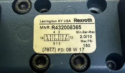 Used REXROTH R432006365 Solenoid Valves Ohio US | Surplus Asset Holdings #1246300