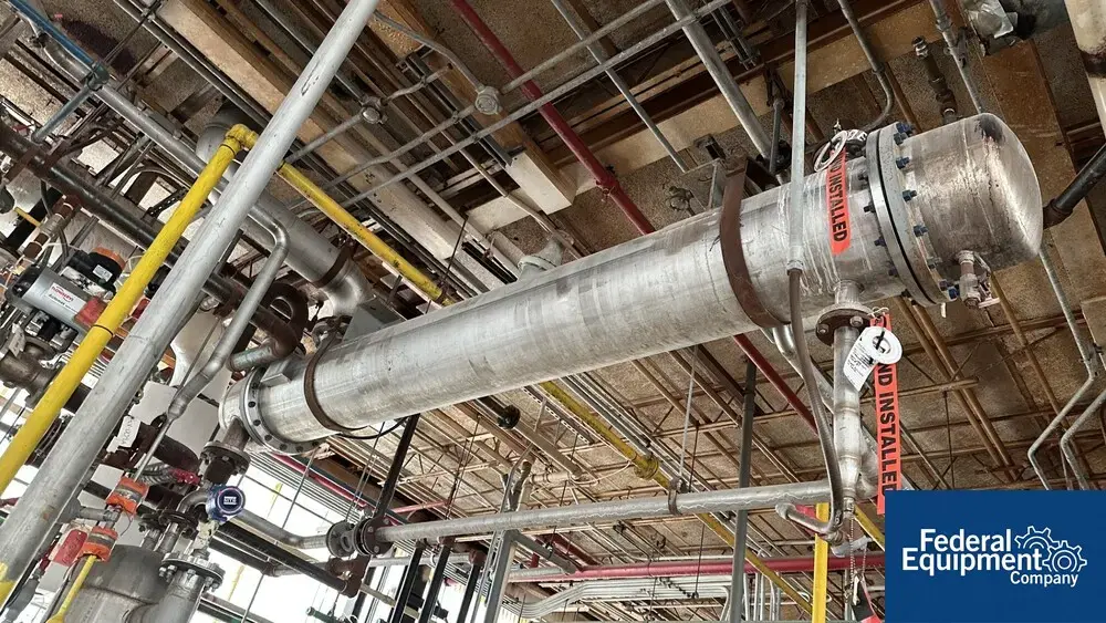USED Perry Products 323 Sq Ft Perry Products Heat Exchanger, 304 S/S, 100/100#