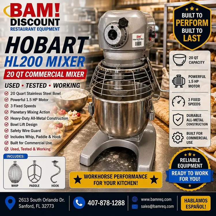 Used HOBART HL200 Planetary Mixers Florida US | BAM Discount Restaurant Equipment #1263811