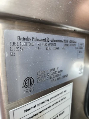 NEW Electrolux Professional 587028 45 gal.Tilting Electric Pressure Braising Pan