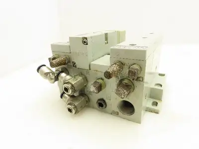 Numatics 122BA400M000061 Pneumatic Solenoid Valve 2-Station Manifold 24VDC