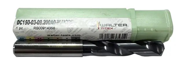 Walter-Titex 9.2mm Solid Carbide Drill 3xD TiNAl Coated 140 Deg Point
