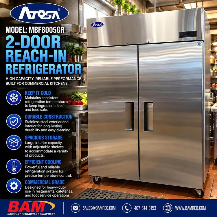 Used ATOSA MBF8005GR Refrigerators Florida US | BAM Discount Restaurant Equipment #1518945