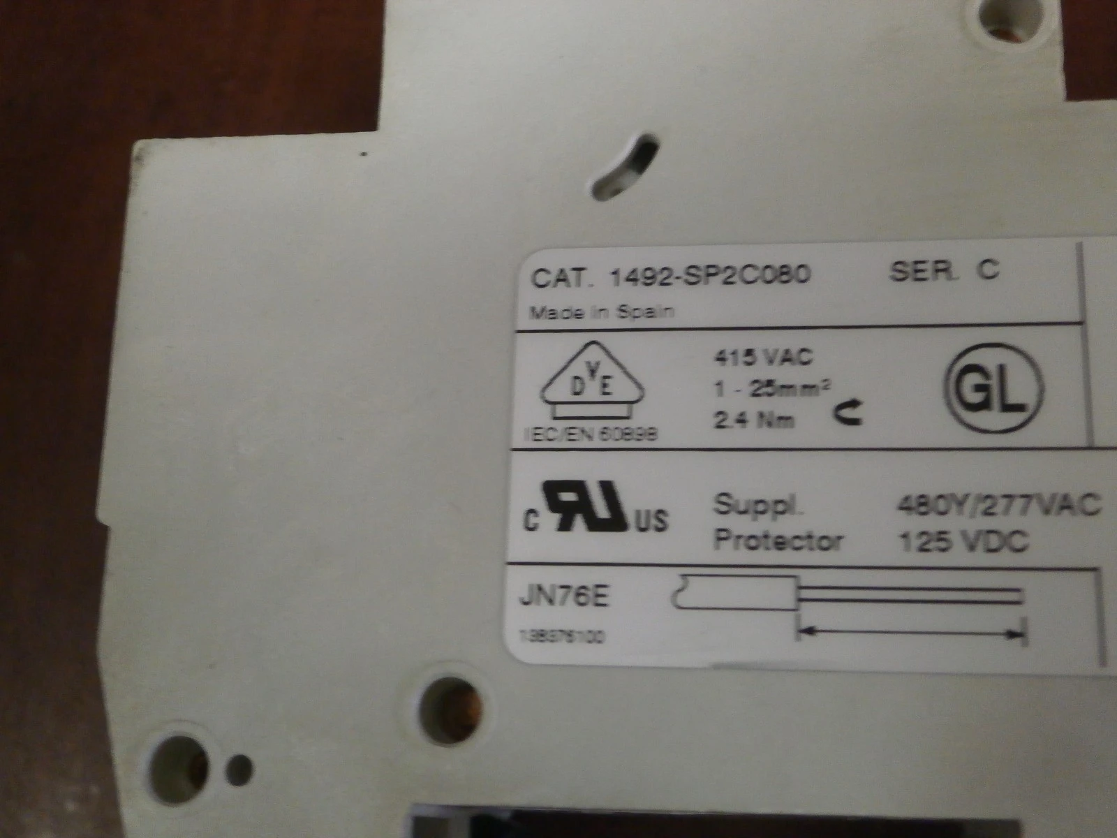 USED Allen-Bradley 1492SP2C080