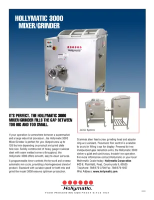 The Hollymatic 3000 Mixer / Grinder
